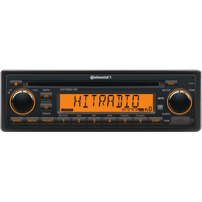 Continental Radio's Amber: CD7426U-OR Tacho Simple