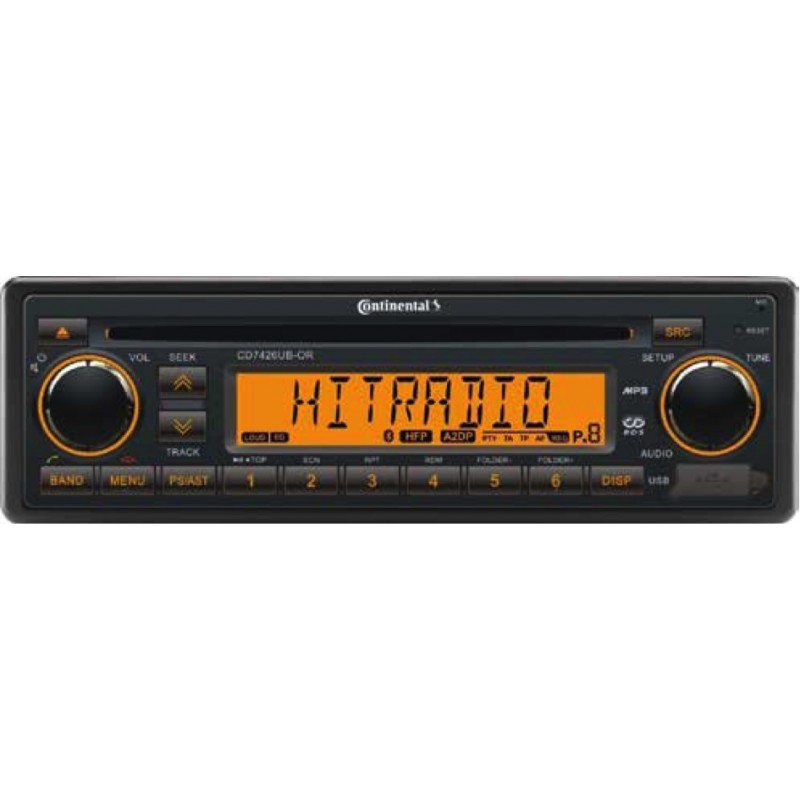 Continental Radio's Amber: CD7426UB-OR Tacho Simple