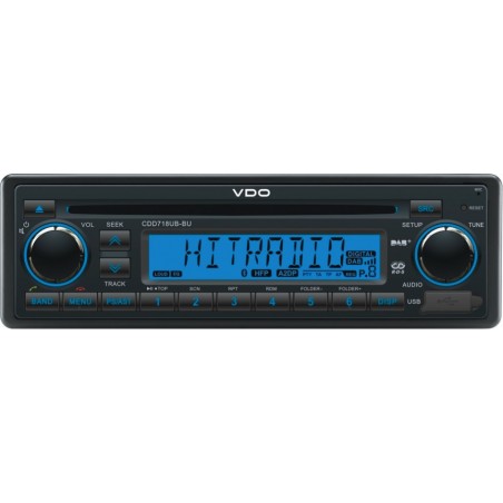 VDO Radio's Blau und Weiss: CDD718UB-BU Tacho Simple