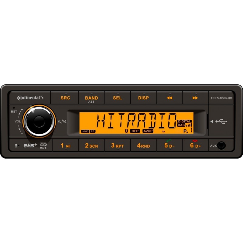 Continental Radio's Amber: TRD7412UB–OR - 2910000430600 Tacho Simple