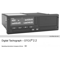VDO Tachograph Manuals: BA00-1381-22100107 Tacho Simple