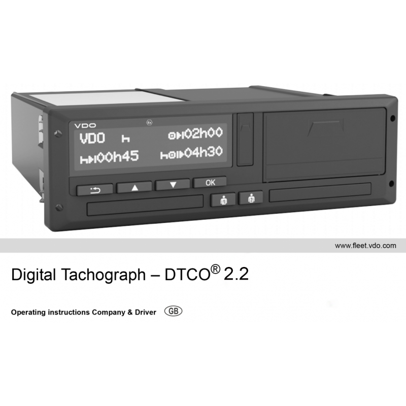 VDO Tachograaf Handleidingen: BA00-1381-22100106 Tacho Simple