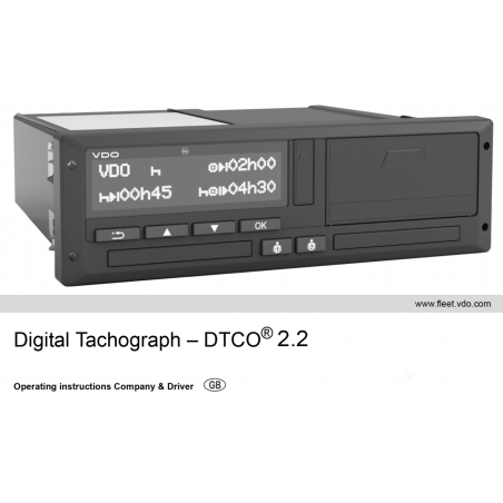 VDO Tachograph Manuals: BA00-1381-22100112 Tacho Simple