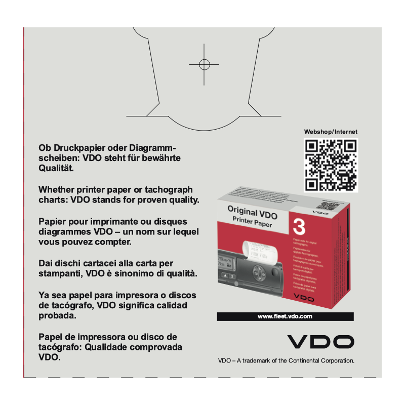 VDO Tachograph Discs: 1900-51120076 Tacho Simple